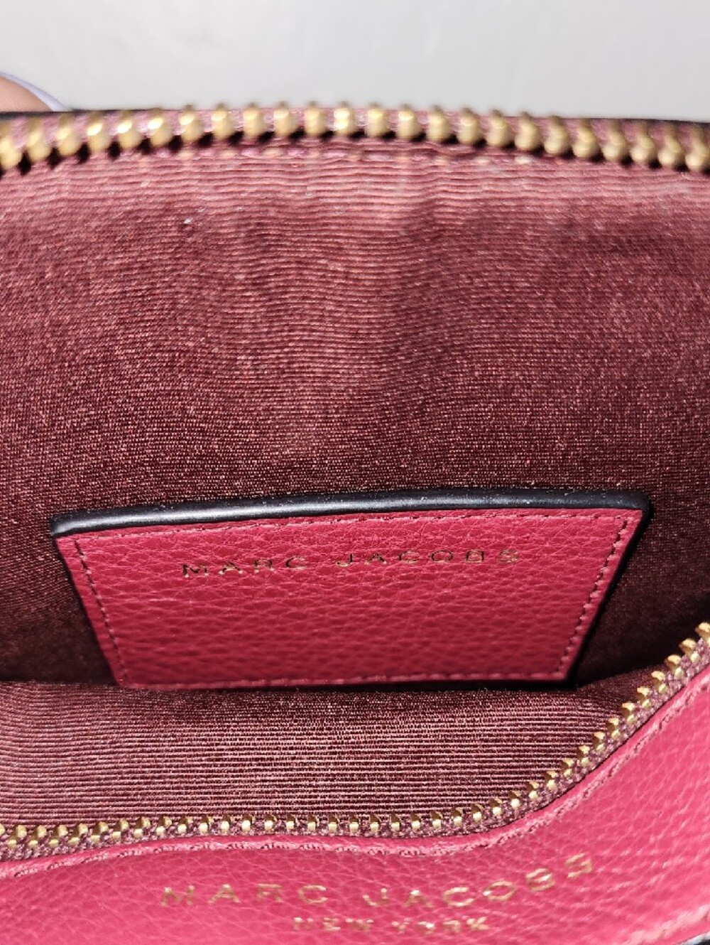 Marc Jacobs Pebbled Leather Crossbody in Deep Wine - Picture 8 of 10